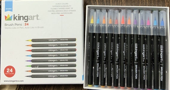 Kingart Brush Pen Art Markers 24 