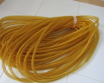 GOLD Mesh Tubing - Great for Christmas Craft Projects - Great for Wreath Projects  In STOCK READY to Ship!           (Bin #E)