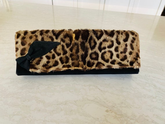 1950’s Animal Print Lennox Bags Clutch Authentic - image 1