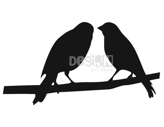 Download Items similar to Two Birds Silhouette Digital Download ...