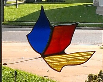 Stained Glass Fall Leave