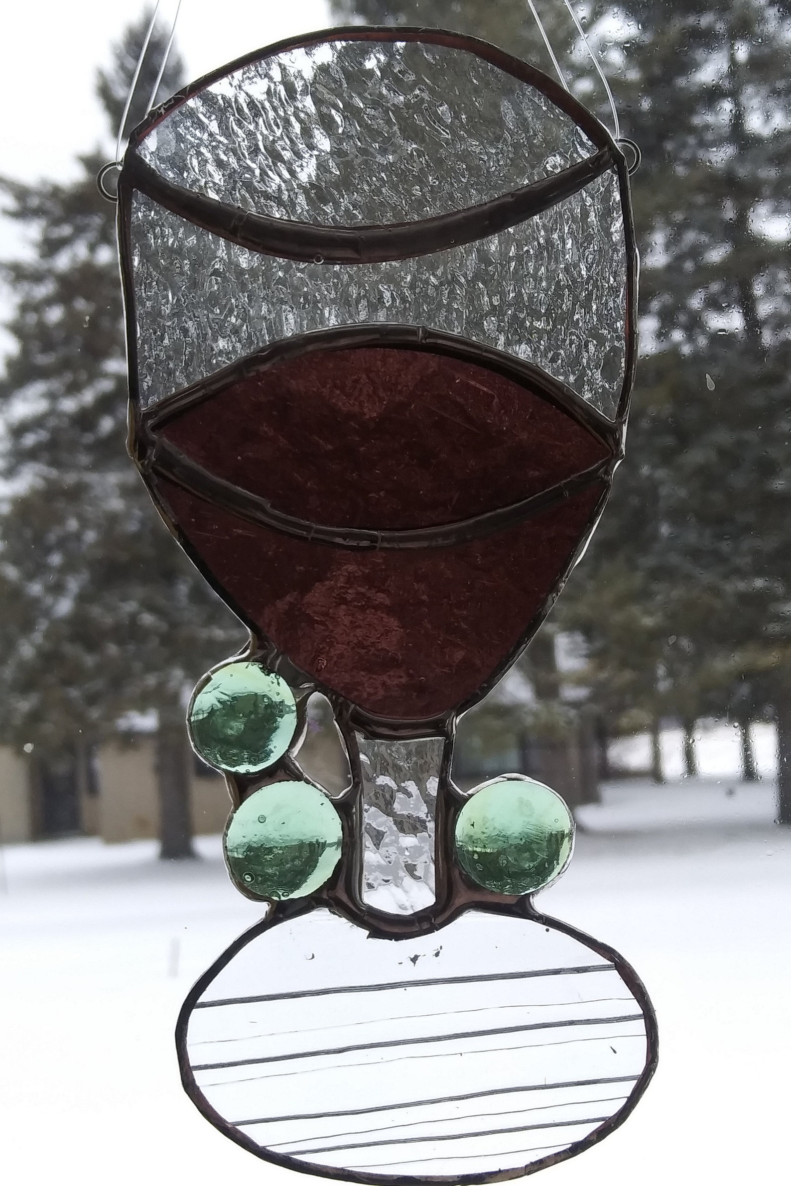 Stained Glass Wine Glass Etsy