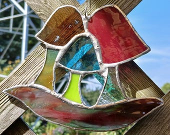 Stained Glass Mushroom Trio