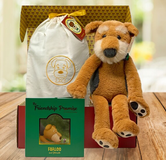Farlee and Friends Children s Gift Airedale Terrier Welsh Terrier Plush Toy Children s Book Etsy UK