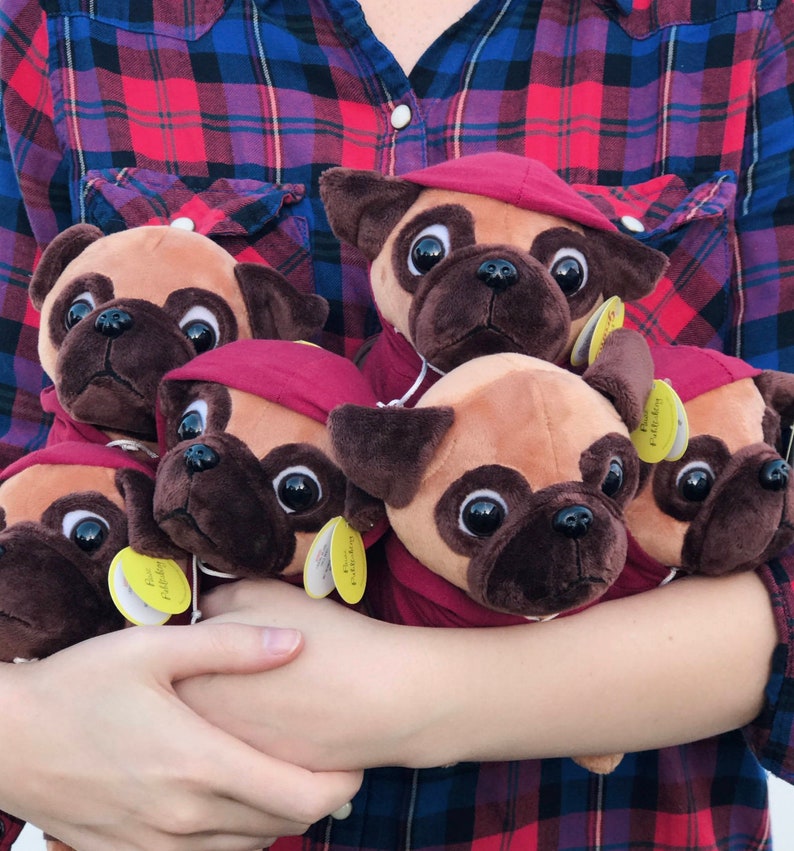 Pug Stuffed Animal Puggle Stuffed Animal Petit Brabancon - Etsy