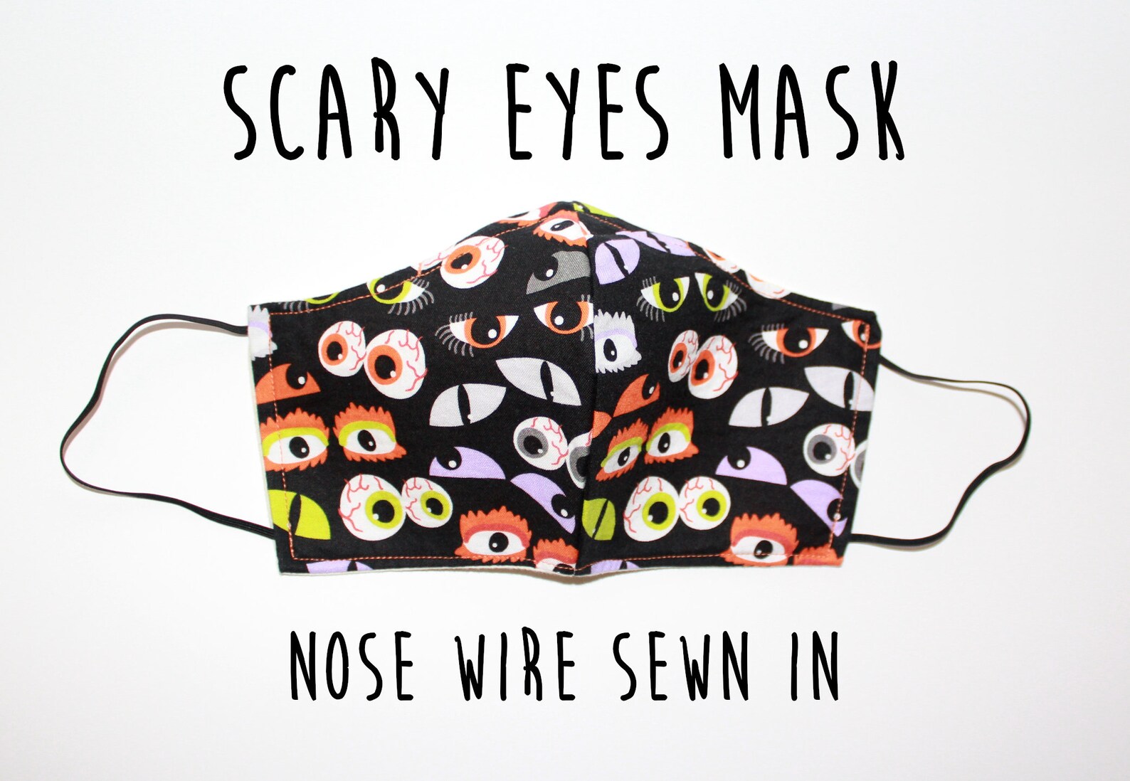Scary Eyes Halloween Mask Reusable 3 layer adult mask with Etsy