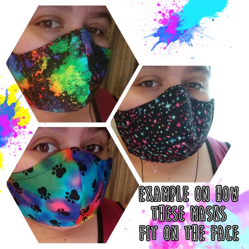 Scary Eyes Halloween Mask Reusable 3 layer adult mask with Etsy