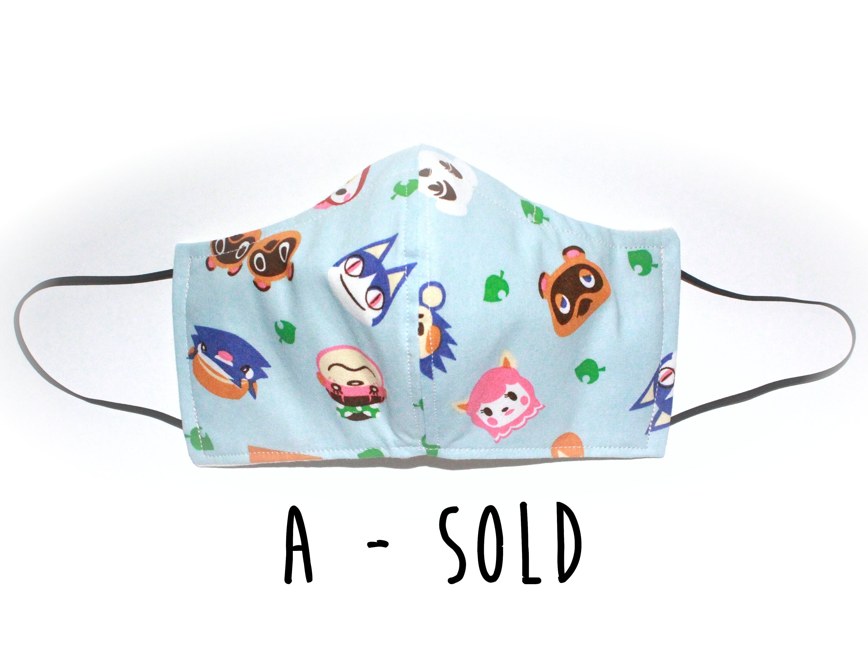 Animal Crossing Mask Reusable 3 layer adult mask with nose Etsy