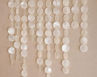 Decoración de pared ideal para sala de estar, conchas marinas de capiz blanco natural – Suministros para manualidades clasificados a mano