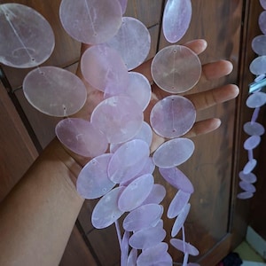 Seashell Curtain Capiz Colored soft purple : Strand Doorway Divider, Beach Decor, wholesale supply craft