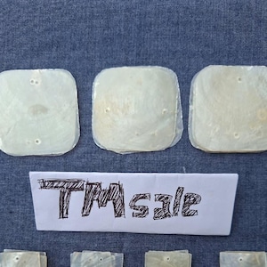 Square and rectangle Natural Capiz Shells 25-100pcs with 2 holes, Craft Supplies
