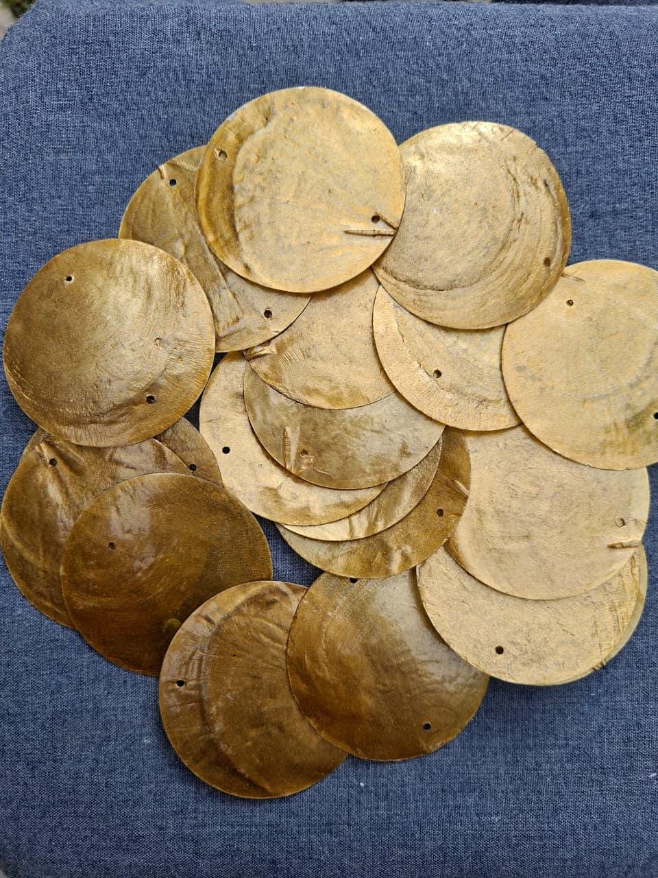 Natural Gold Colored Capiz Shells 5-150 Pcs Size 2 Inch, Craft Supplies ...