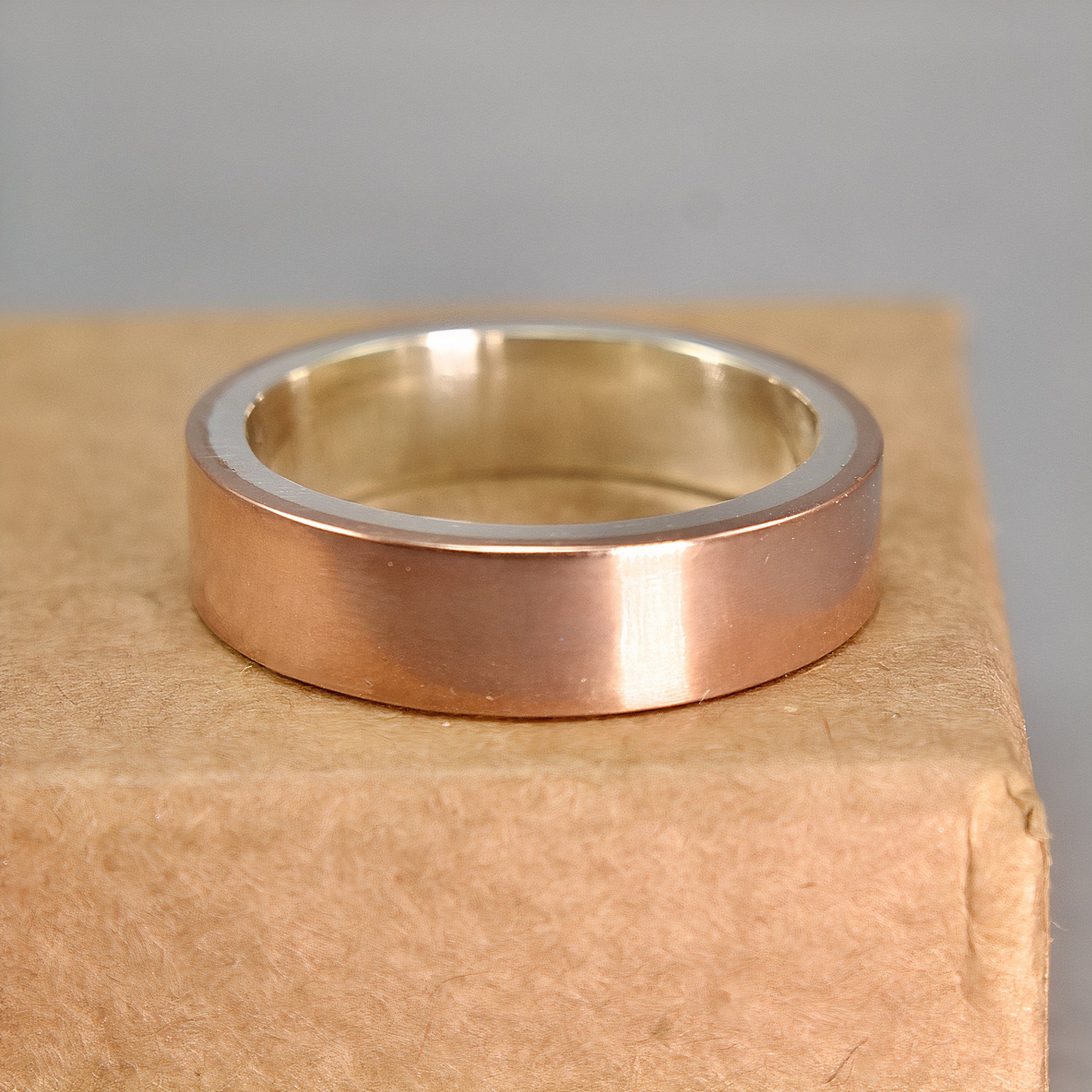 Mens Copper Wedding Band Ring Unisex Copper Wedding Band Etsy