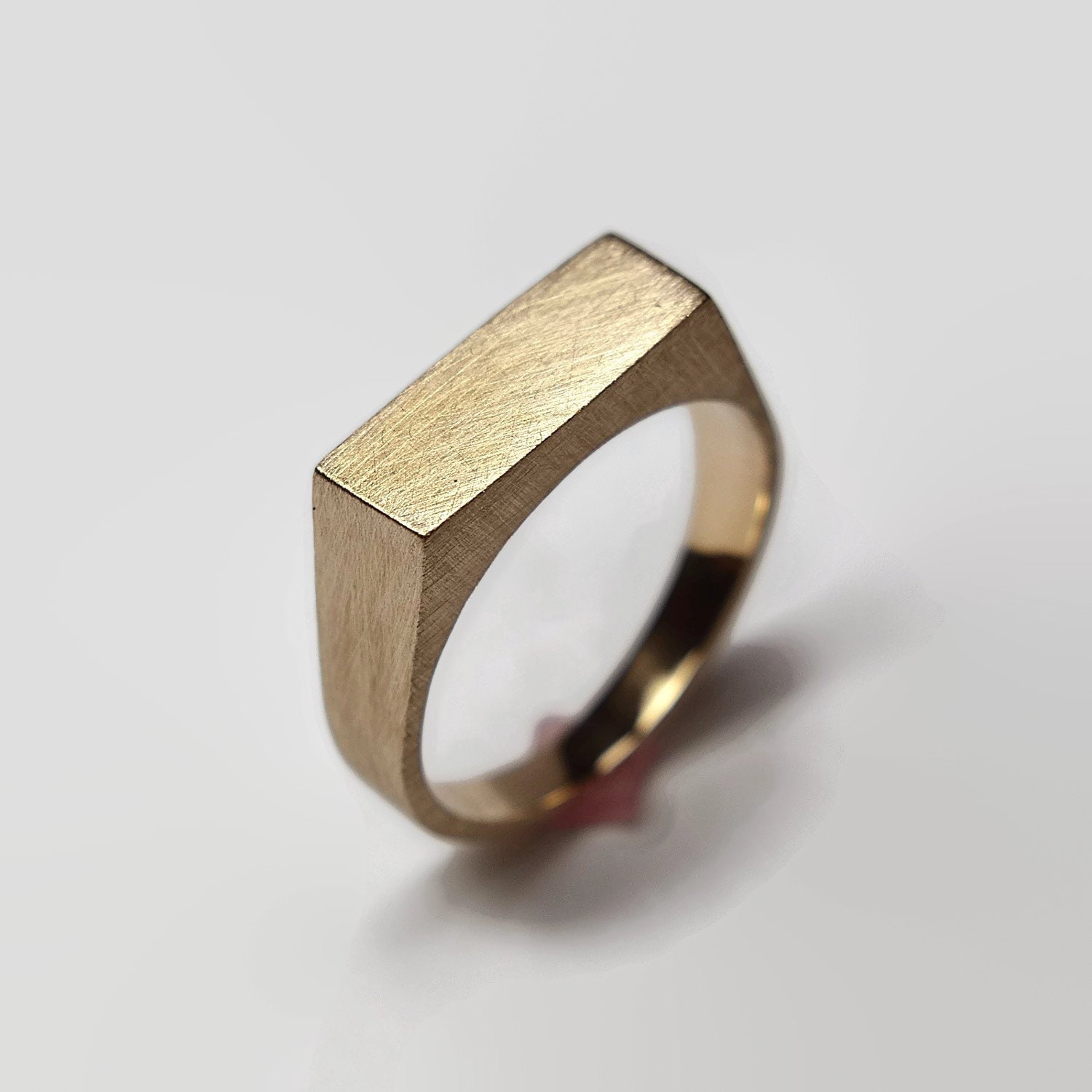 Mens Custom Matte Brass Ring. Mens Ring Men Etsy