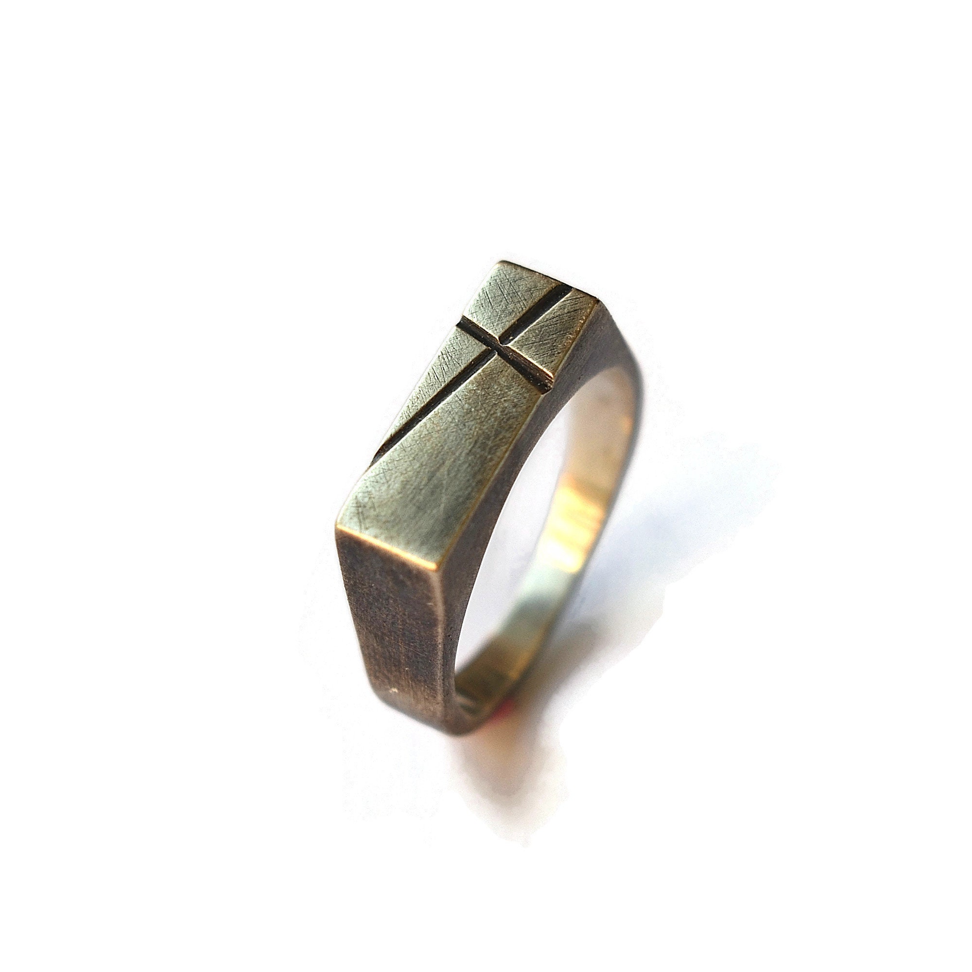 Ring Signet Ring Unisex Men Women 316L Steel Cross Occitania BOBIJOO JEWELRY Languedoc France