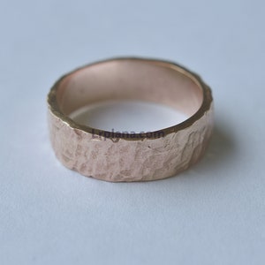 Organic Red Bronze Wedding Ring