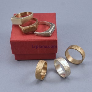 Organic Red Bronze Wedding Ring