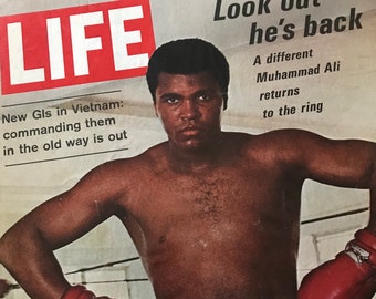 70s Vintage Ad / LIFE Magazine Cover / Muhammed Ali / Ready To Frame / Art Collectibles / Sports Memorabilia / Paper Ephemera