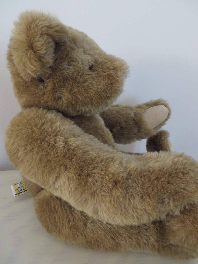 90s Vintage Teddy Bear Stuffed Animal Plush Jointed Teddy Bear Vermont Teddy Bear Company USA Collectible Toy Holiday Gift
