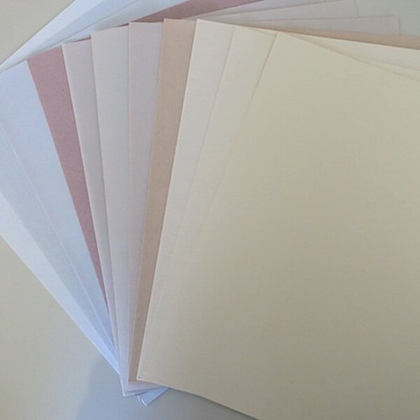 80s Vintage Paper / 11 x 17 Spreads / Textured and Smooth / Stationary Paper Samples / Note Card Stock / Craft Supplies / 11 sheets