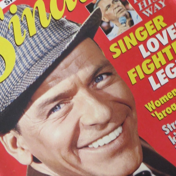 90s Vintage Magazine / Frank Sinatra Hollywood Legend / STAR Magazine / Singer Lover / Movie Icon / Biography History Movie Star