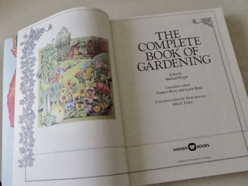 80s Vintage Book  The Complete Book of GARDENING  Landscape Design  Home Improvement  Outdoor Gardening and Plants  Garden Crafts Gift