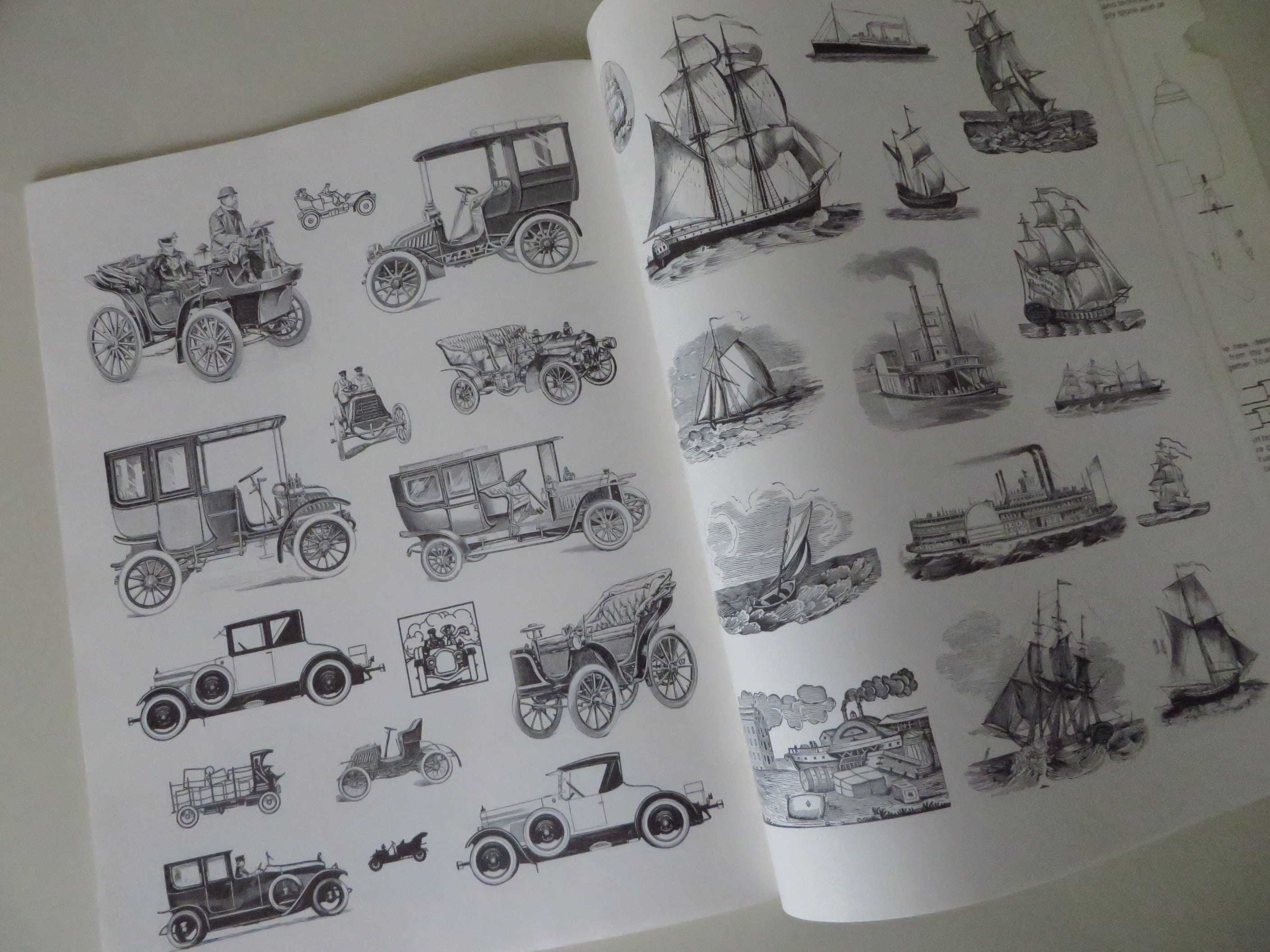 80s vintage book dover clip art series old fashioned transportation