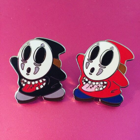 Shy Face Pins No Face and Shy Guy Crossover Etsy