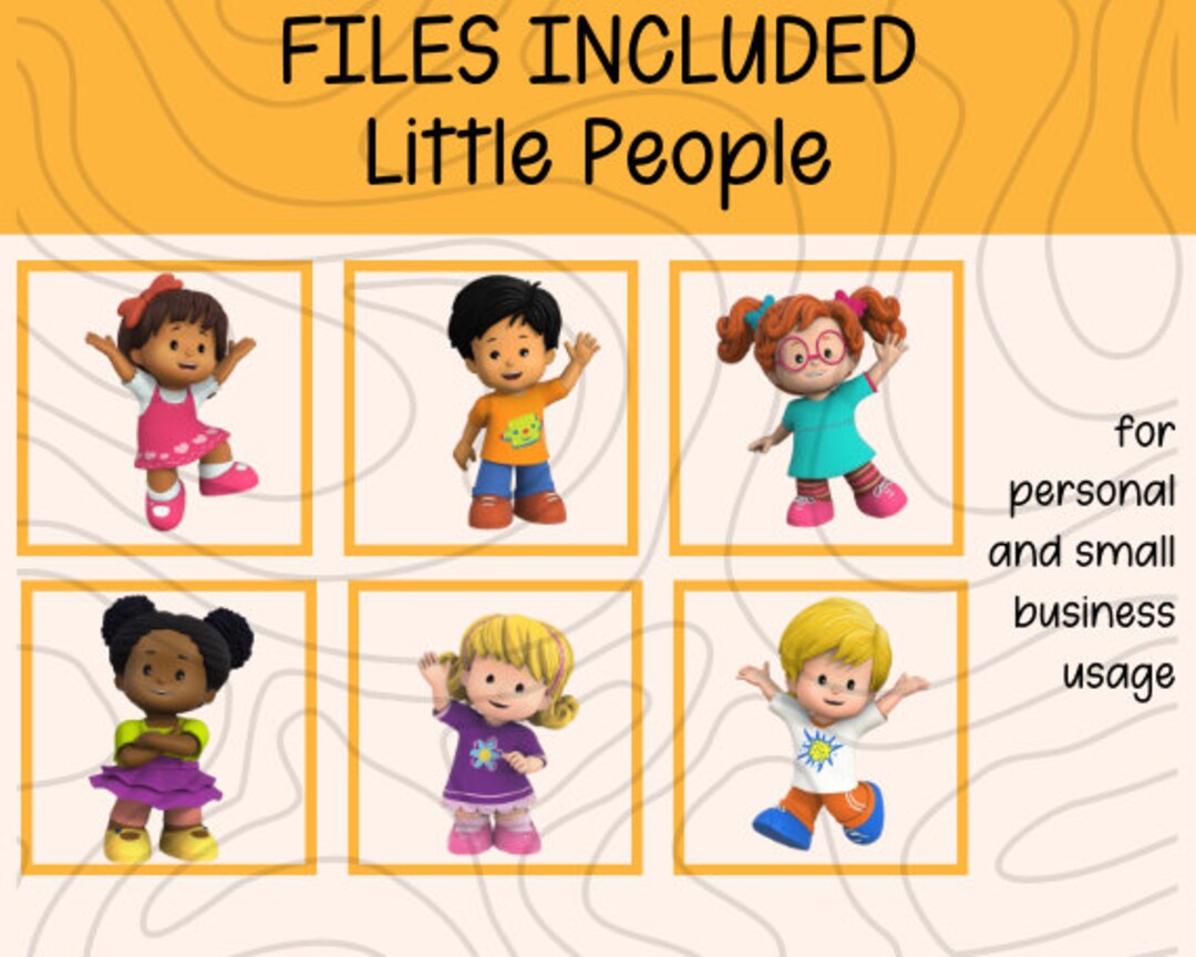 Little People Clip Art Digital Download Transparent PNG Fisher Playset ...