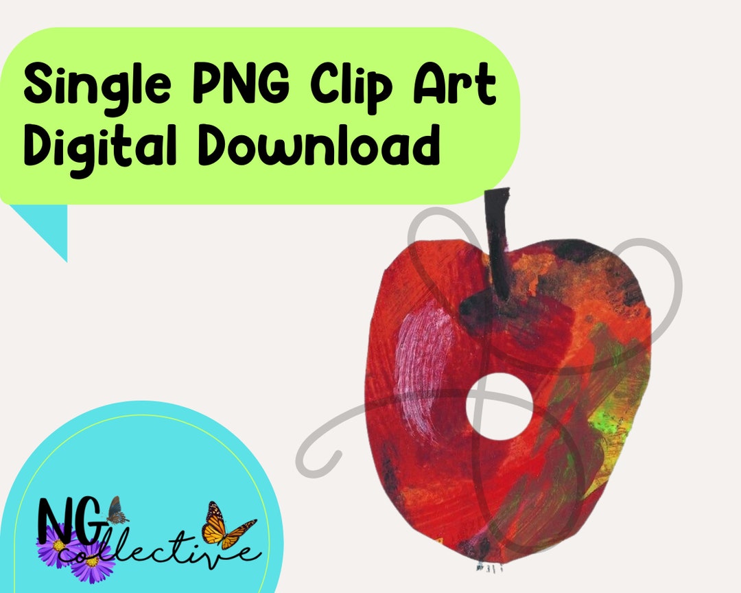 Apple Hungry Caterpillar PNG Clip Art Digital Download the Very Hungry ...
