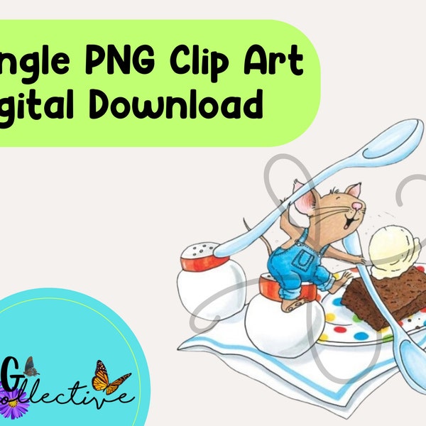 If You Give a Mouse a Brownie PNG Clip Art Digital Download | If You Give a Mouse a Cookie Children's Book Clip Art School Library Teachers