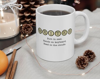 Funny Writer Coffee Mug: Novelty Gift for Writing Enthusiast