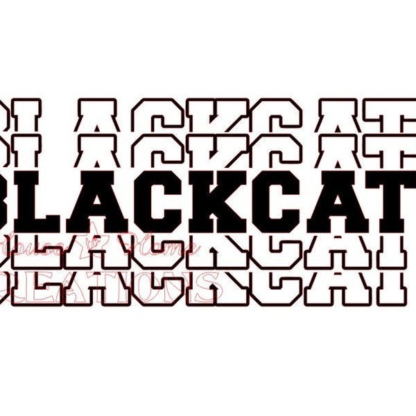 Blackcats SVG, Blackcats cut file, Blackcats instant download, mascot cut file