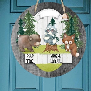 Hospital Door Hanger, Woodland&#39;s door Hanger, Woodlands Nursery Hanger