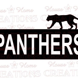 Panther SVG, School Spirit SVG, Mascot SVG Silhouette cut file