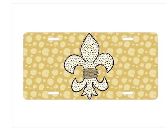 Fleur de Lis License Plate: Elegant Car Decor