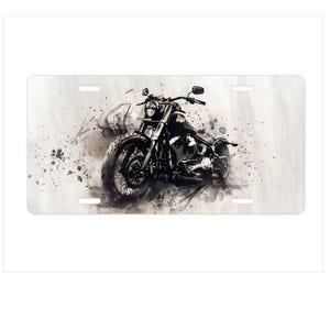 Classic Motorcycle Car License Plate, Vintage Style Tag, Retro Vehicle Accessory, Custom License Plate, Biker Gift