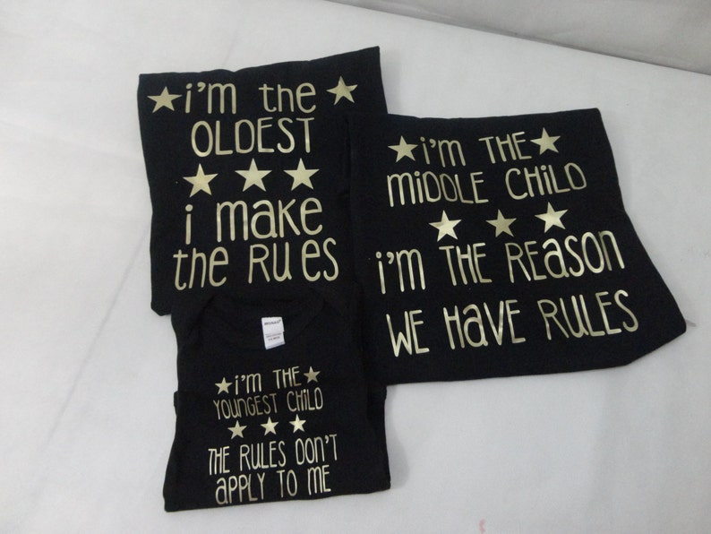 oldest middle and youngest shirts