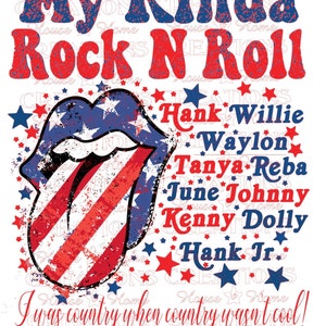 My kinda Rock n Roll PNG File, July 4th Png file, Sublimation file