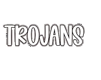 Trojans SVG, Trojans cut file, Trojans silhouette cut file, Mascot cut file