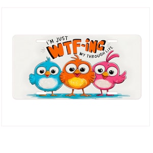 Bird Sarcastic License Plate, Funny Quote Plate, Custom Car Plate, Vehicle Accessory, Novelty Plate, Gag Gift