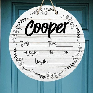 Hospital Door Hanger, Birth Stats Door Hanger