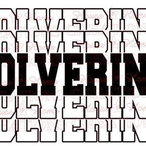 Wolverines SVG, Silhouette Wolverine Cut file