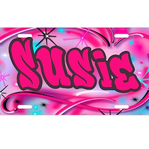Personalisiertes Airbrush-Nummernschild, benutzerdefiniertes Autoschild, einzigartiges Autoschild, Geschenk für Autoliebhaber, anpassbares Design