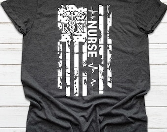 RN Shirt: American Flag Nurse T-Shirt