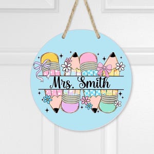 Personalized Teacher Sign, Custom Classroom Decor, Teacher Appreciation Gift, School Wall Art, Teacher&#39;s Name Sign