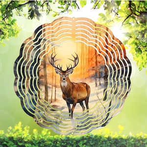 Deer wind spinners, outdoor hunter wind spinners, metal spinner,