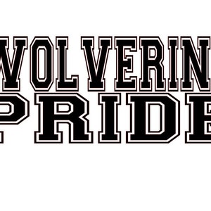 Wolverine Pride SVG file, Silhouette cut file Mascot cut file