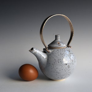 Small teapot with brass handle image 7