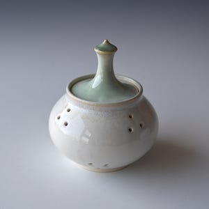 Handthrown garlic jar